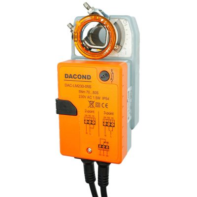 Электропривод DACOND DAC-LM24-02SM (2 Н·м, 24 В, 0–10 В, без пружины)